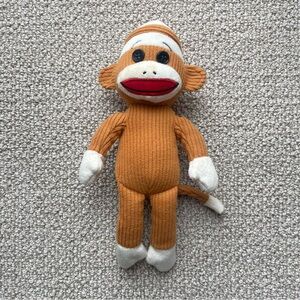 TY Beanie Babies Socks the Sock  Monkey Brown with Hat